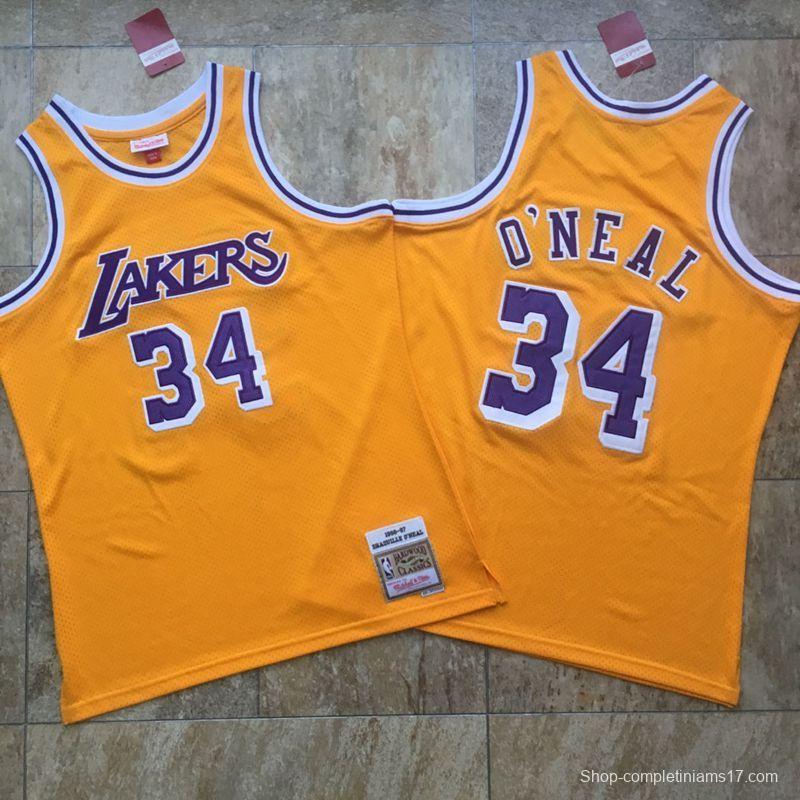 Men's Shaquille O'Neal Yellow Retro Classic Team Jersey