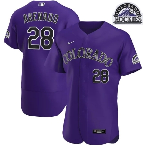 Men's Nolan Arenado Purple Alternate 2020 Authentic Player Team Jersey