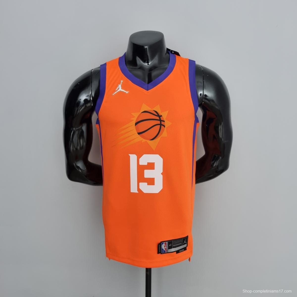 75th Anniversary NASH#13 Phoenix Suns Jordan Theme Orange NBA Jersey