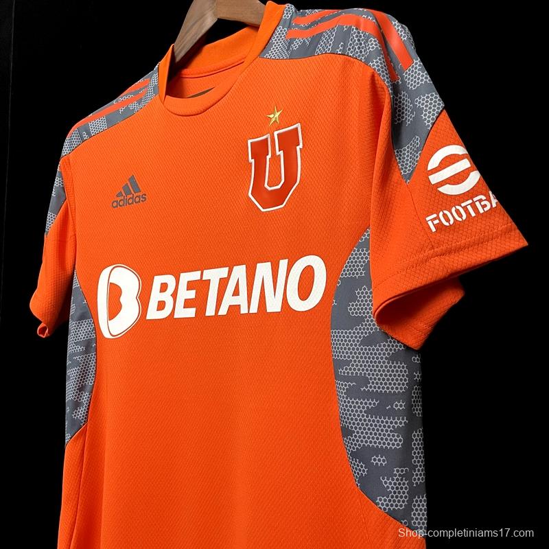 22/23 Chile Universidad De Goalkeeper Orange Jersey