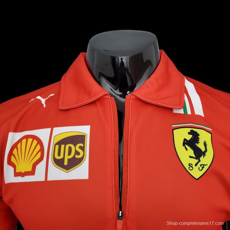 F1 Formula One; Ferrari Racing Suit Polo Red 