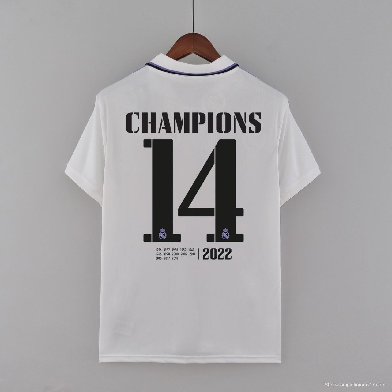 22/23 14 Champions Edition Real Madrid Home Soccer Jersey