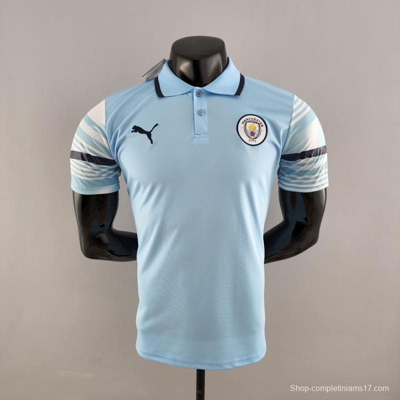 22/23 POLO Manchester City Light Blue Jersey