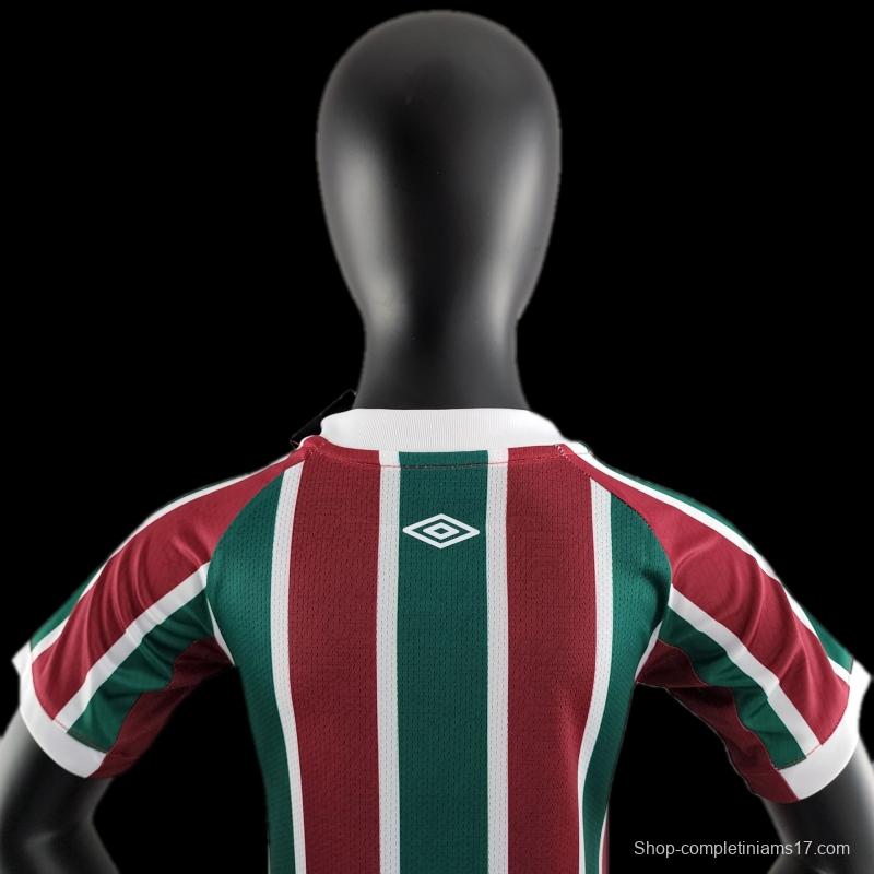 22/23 Kids Kit Fluminense Home Size16-28 Soccer Jersey