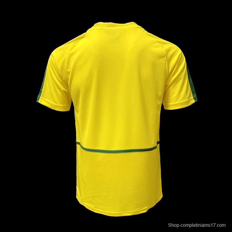 Retro 2002 Brazil Home Soccer Jersey