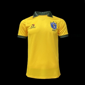 Retro 1988 Brazil Home Soccer Jersey