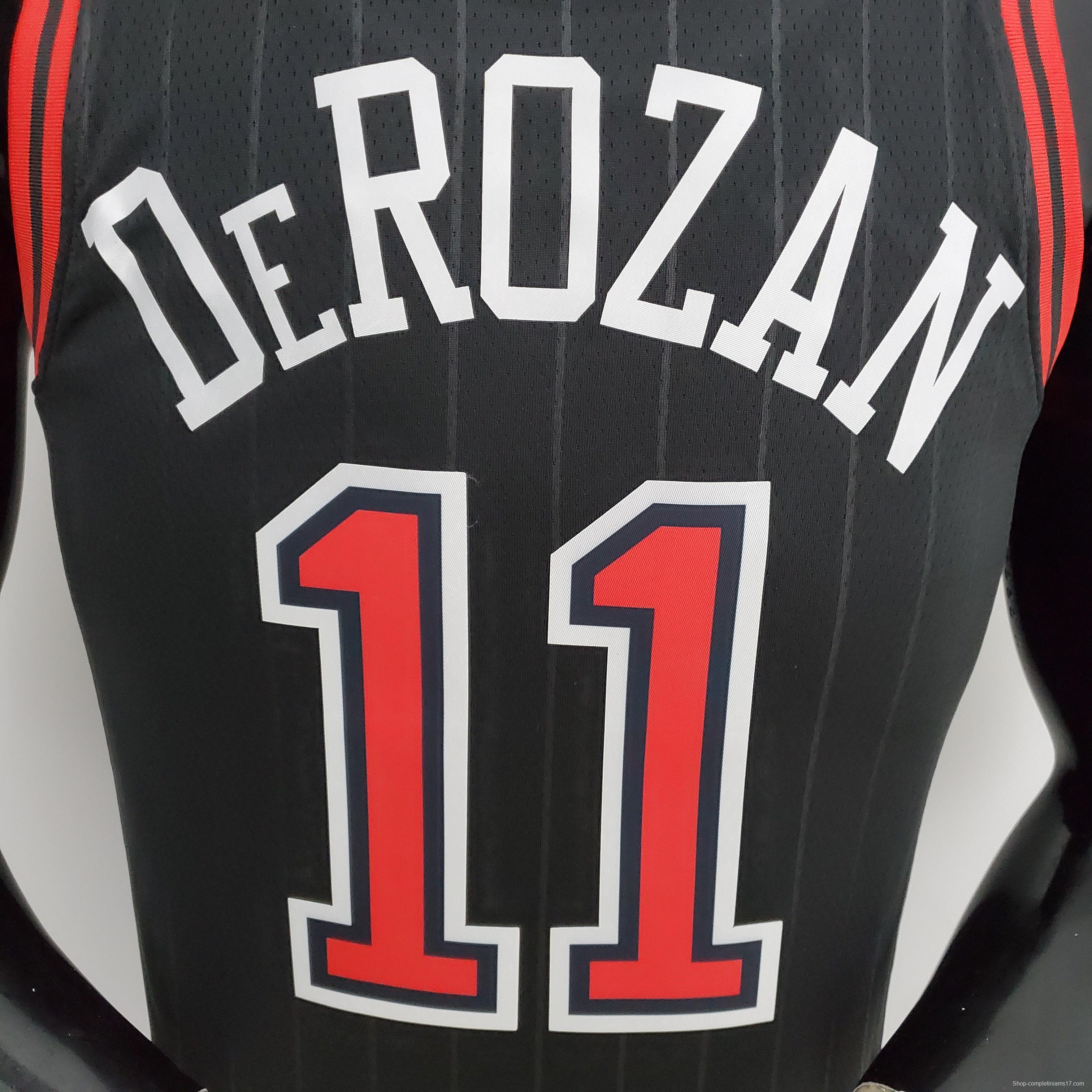 75th Anniversary DeRozan#11 Bulls Flyers Black NBA Jersey