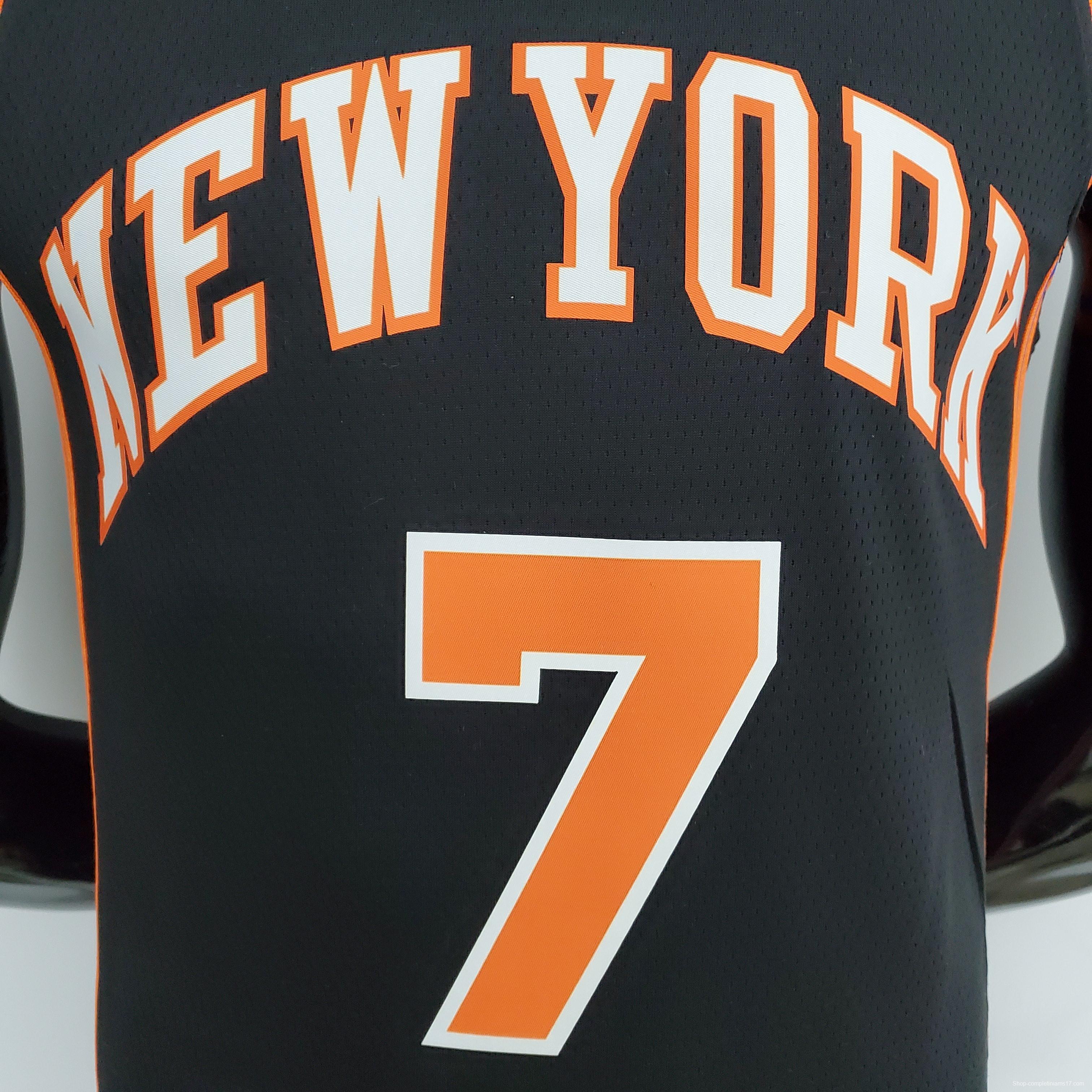 2022 Season Anthony#7 Knicks Urban Edition Black NBA Jersey