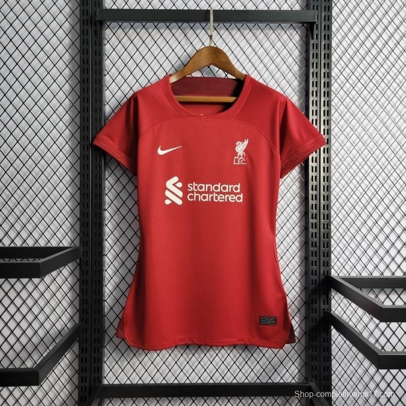 22/23 Women's Liverpool Home Soccer Jersey