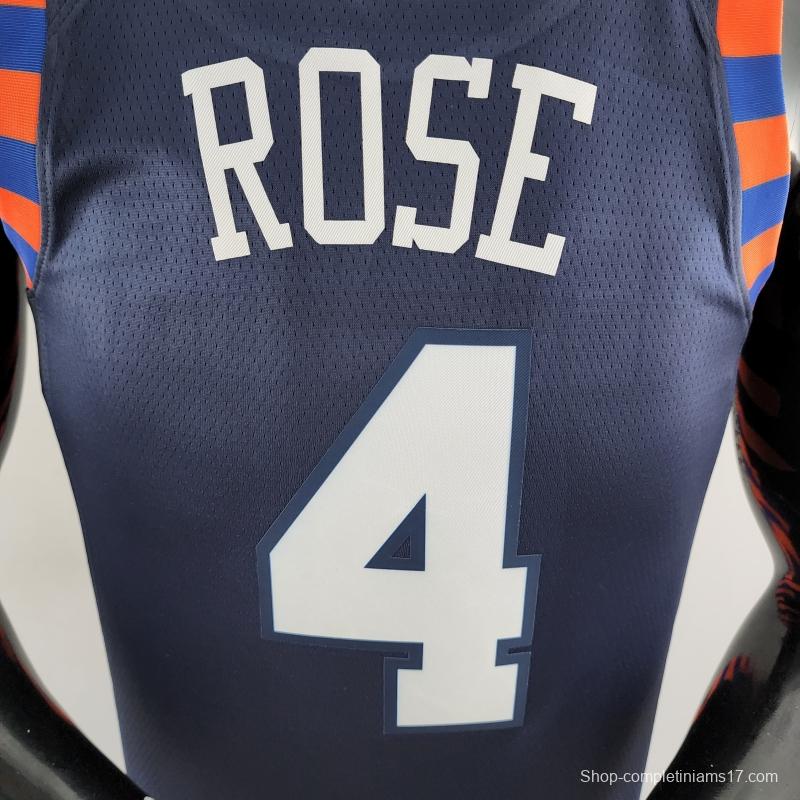 New York Knicks ROSE #4 Striped NBA Jersey