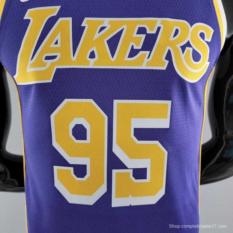 TOSCANO #95 Los Angeles Lakers Purple NBA Jersey