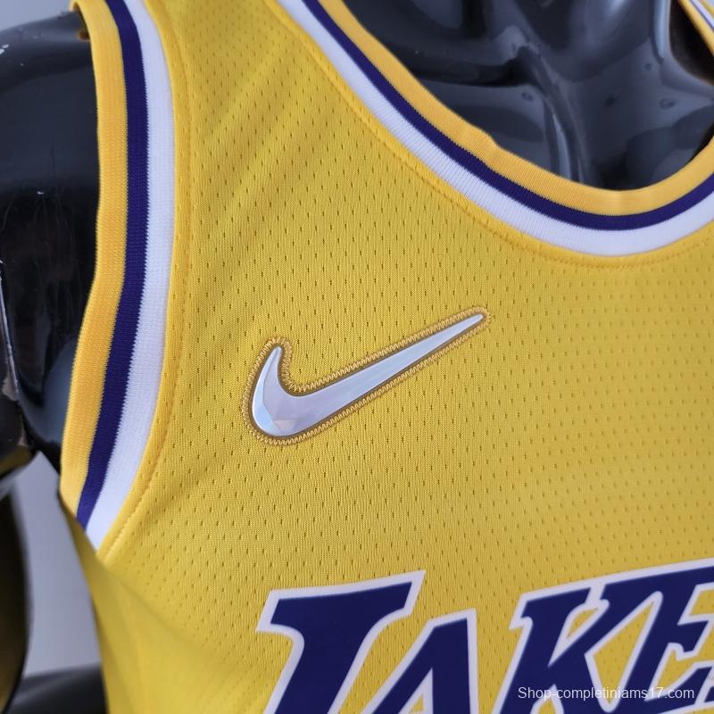 75th Anniversary IRVING #11 Los Angeles Lakers Yellow NBA Jersey