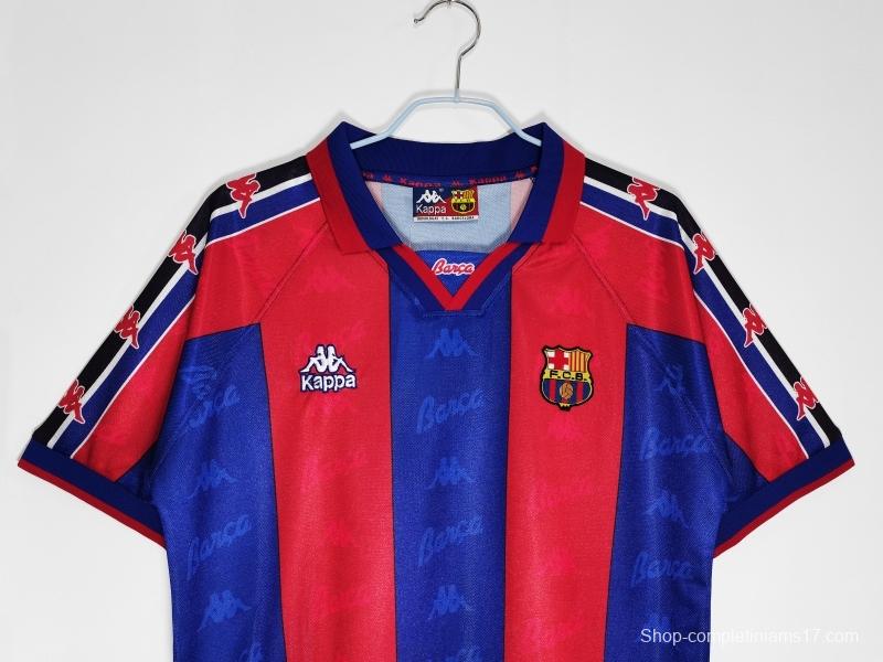 Retro 1995/97 Barcelona Home Soccer Jersey