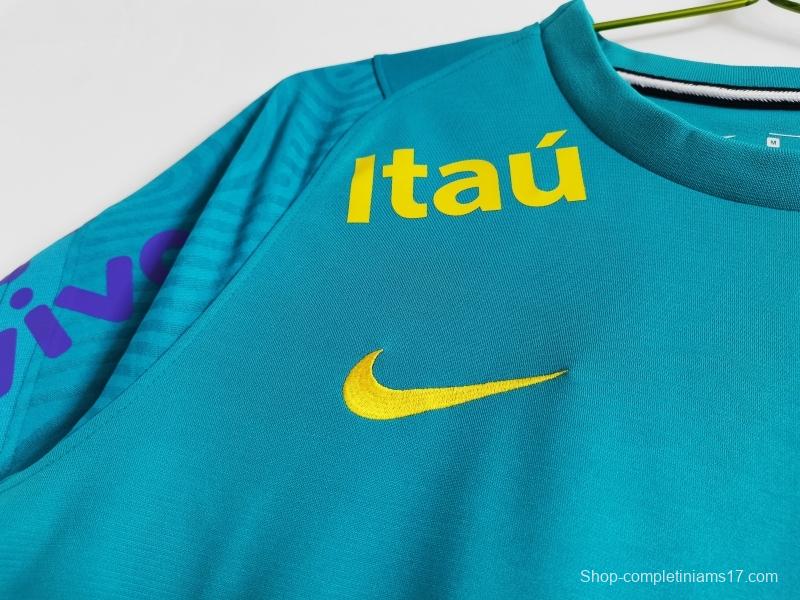 Retro 2021 Brazil Blue Training Jersey