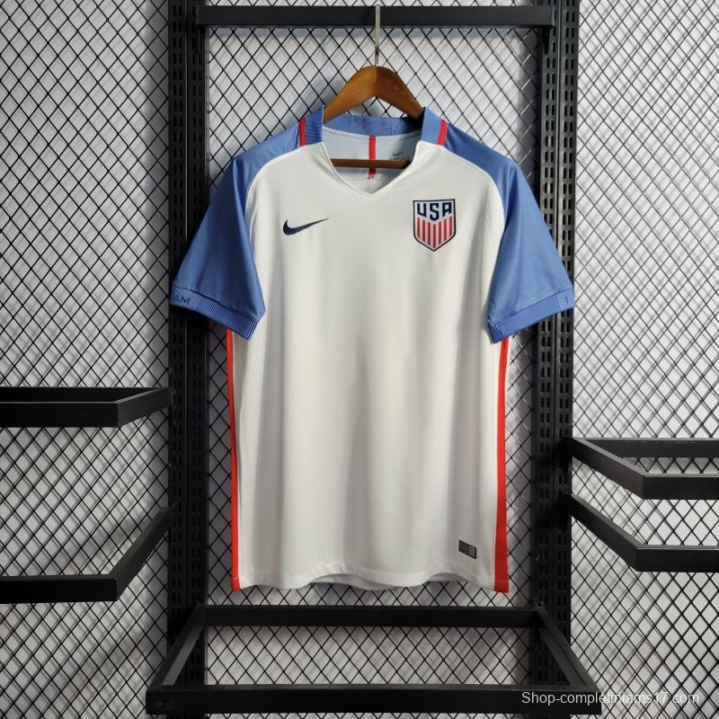 Retro 2019 USA Home Soccer Jersey