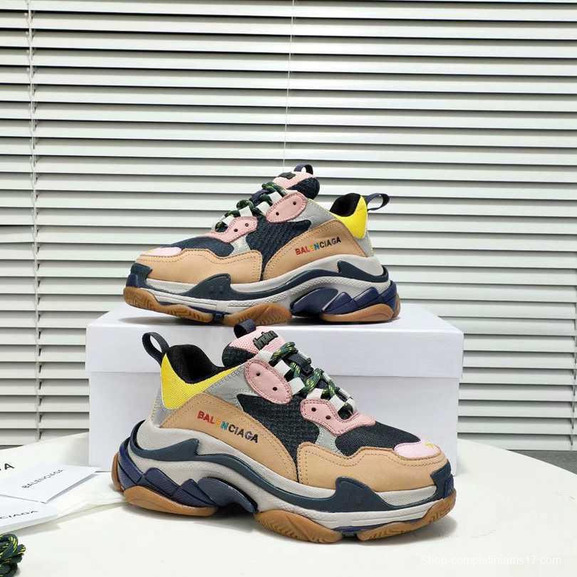 Men/Women Balenciaga Triple-S Sneaker Multi-Color Brown/Pink Item 6380340