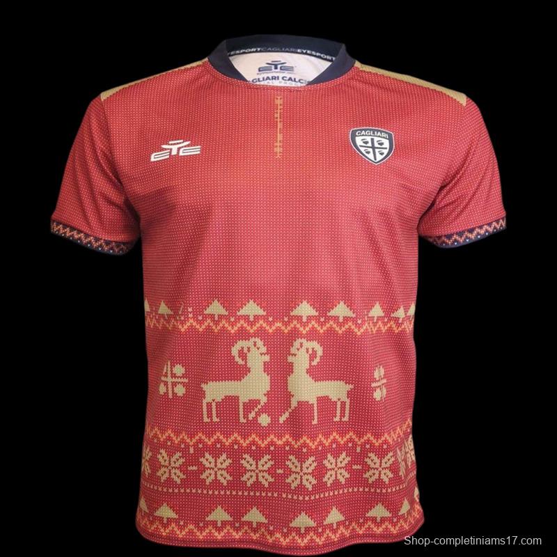 22/23 Cagliari Calcio Christmas Pre-match Jersey