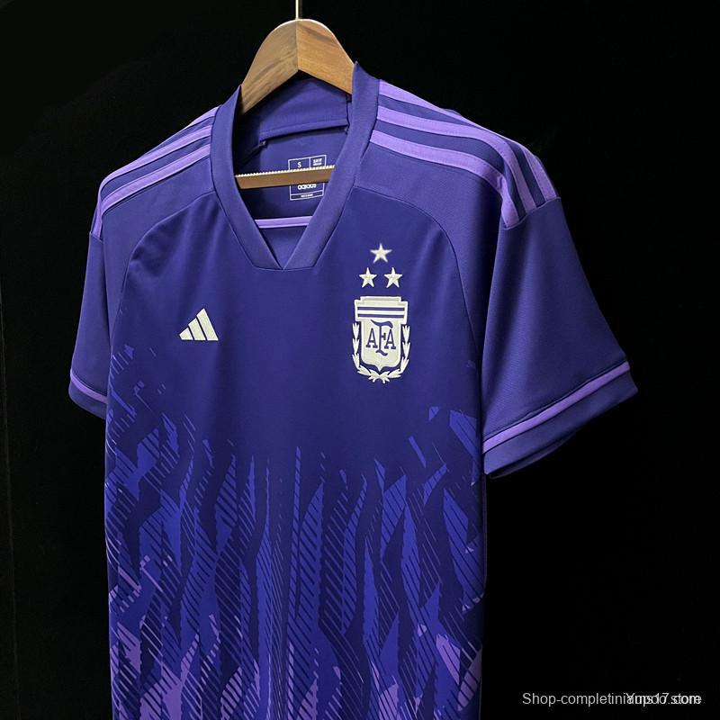 3 Stars 2022 Argentina Away Jersey