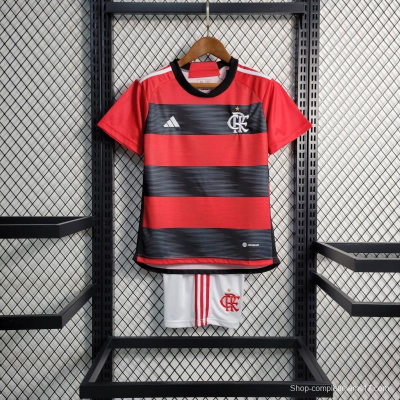 23-24 KIDS Flamengo Home Jersey Size 18-28