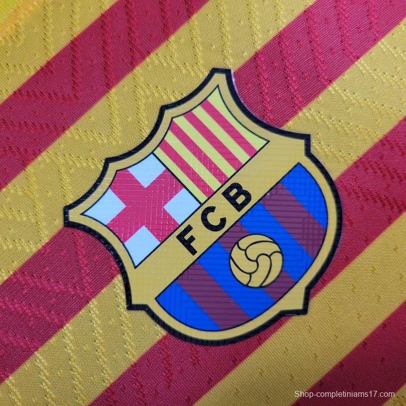 Player Version 22-23 Barcelona Forth Yellow Jersey