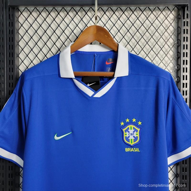 Retro 1997 Brazil Away Blue Jersey