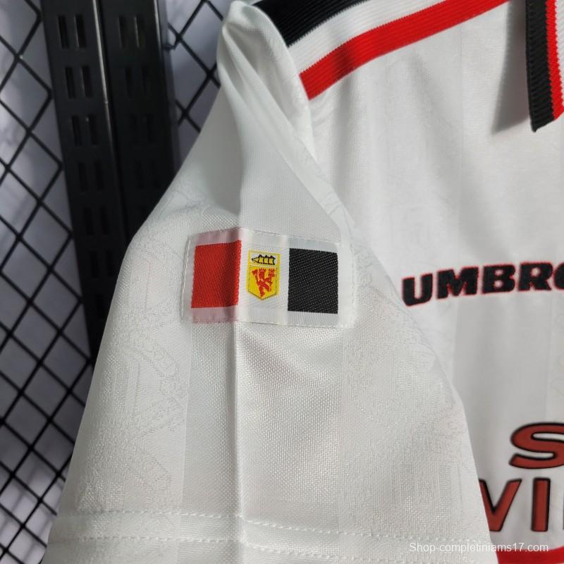 Retro 97-99 Manchester United White Jersey