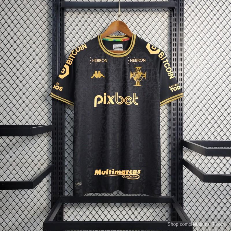 23/24 Vasco Da Gama Black Jersey With Full Sponsors