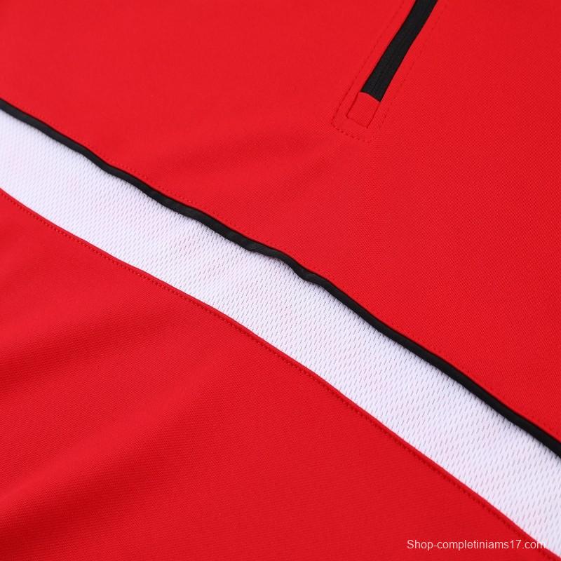 2023 NIKE Red Half Zipper Jacket +Pants