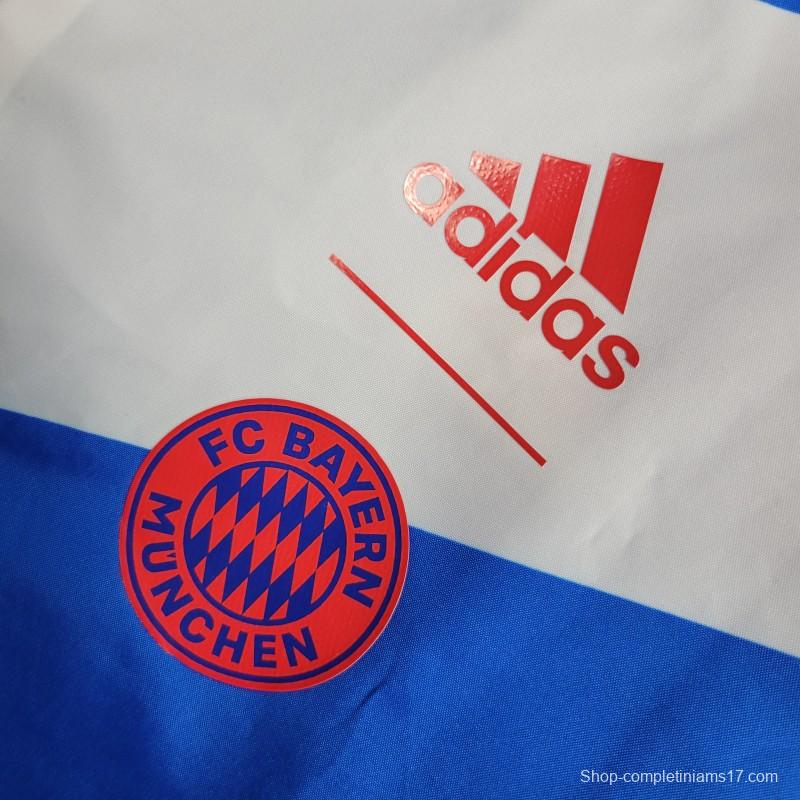 23-24 Bayern Munich Blue Reversible Windbreaker