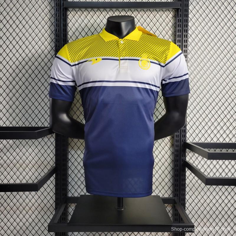 23-24 Al Nassr Yellow Navy POLO Jersey