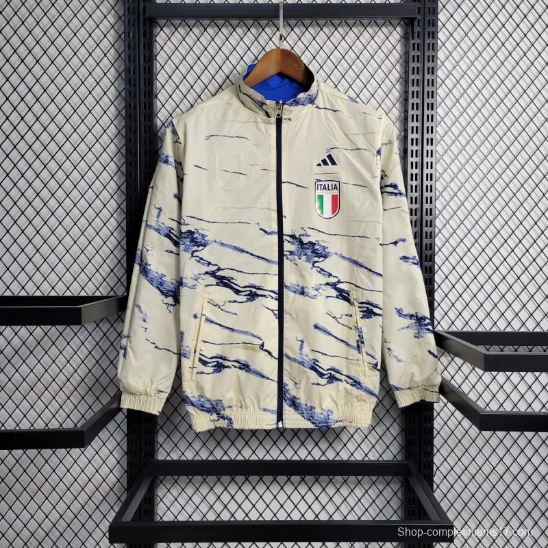 2023 Italy Blue/Milk Reversible Windbreaker