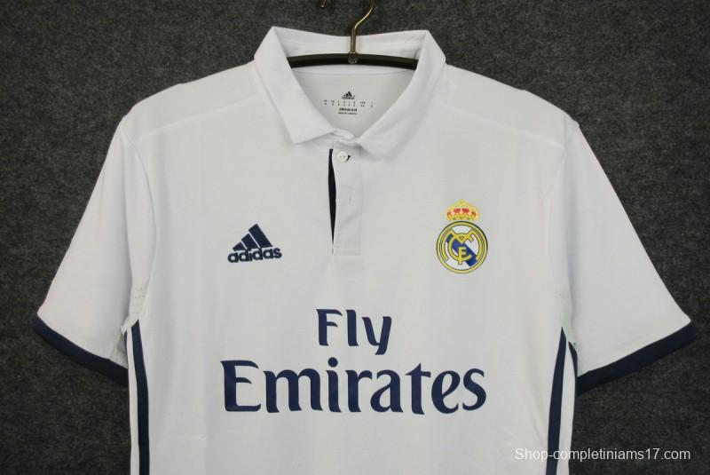 Retro 16/17 Real Madrid Home Long Sleeve Jersey