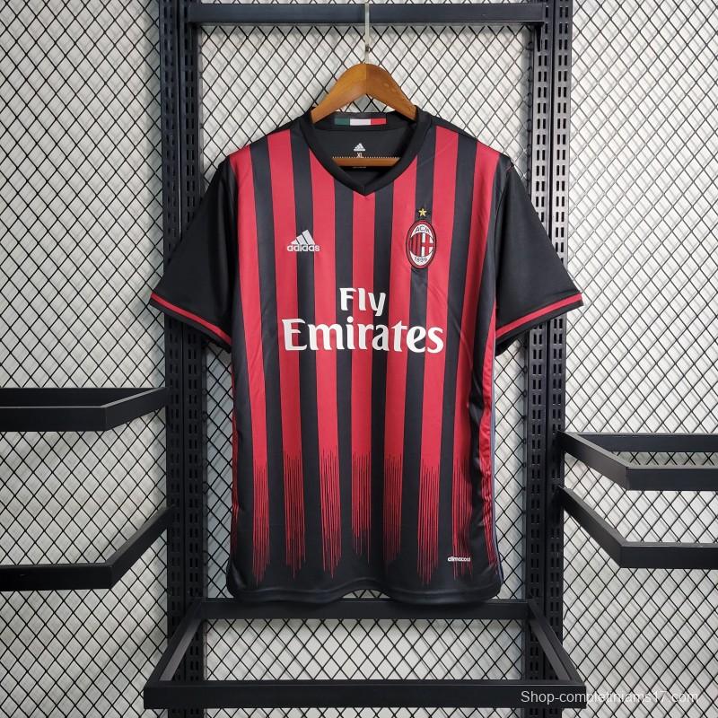 Retro 16-17 AC Milan Home Soccer Jersey