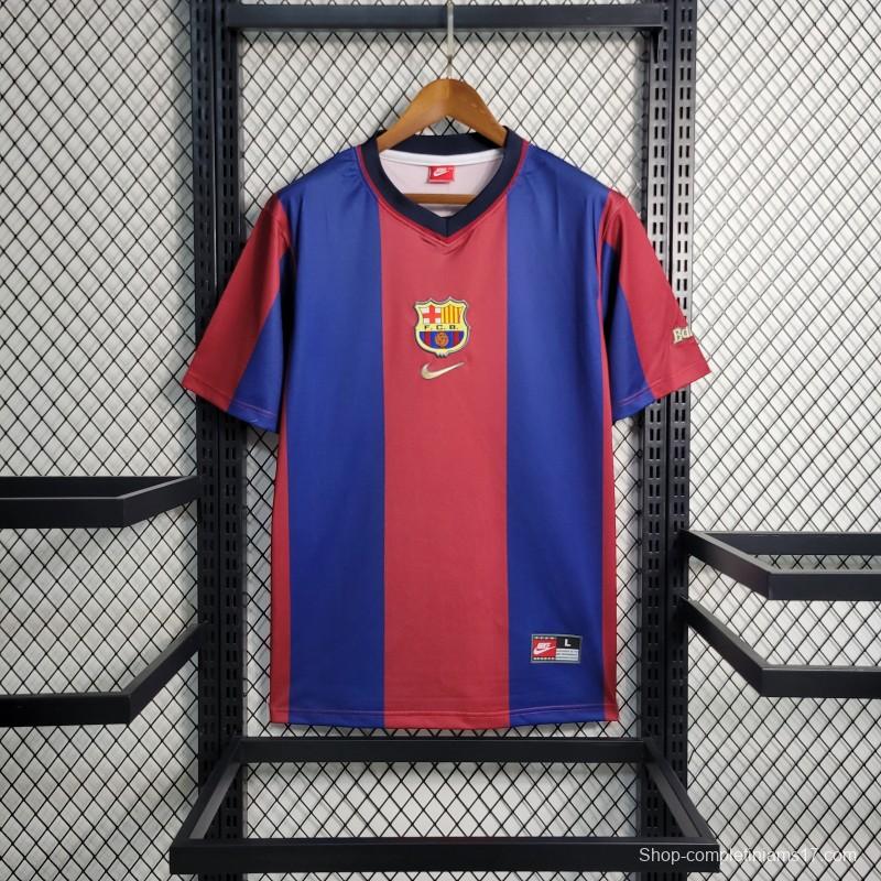 Retro 98-99 Barcelona Home Soccer Jersey