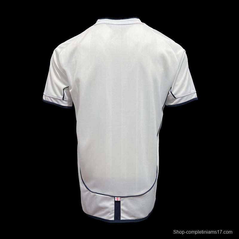 Retro 2002 England Home Soccer Jersey