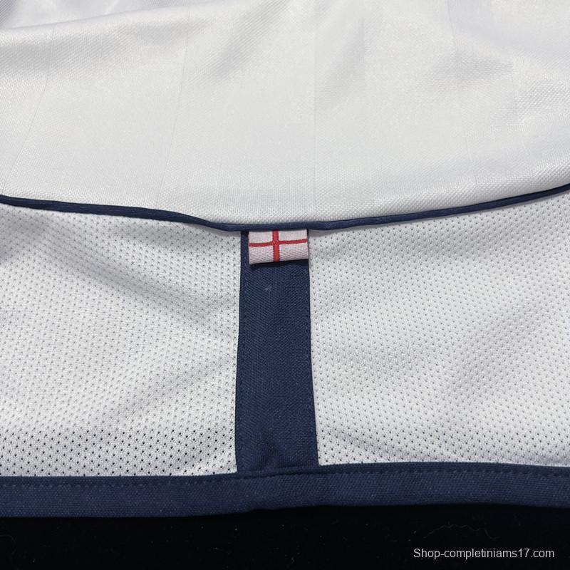 Retro 2002 England Home Soccer Jersey