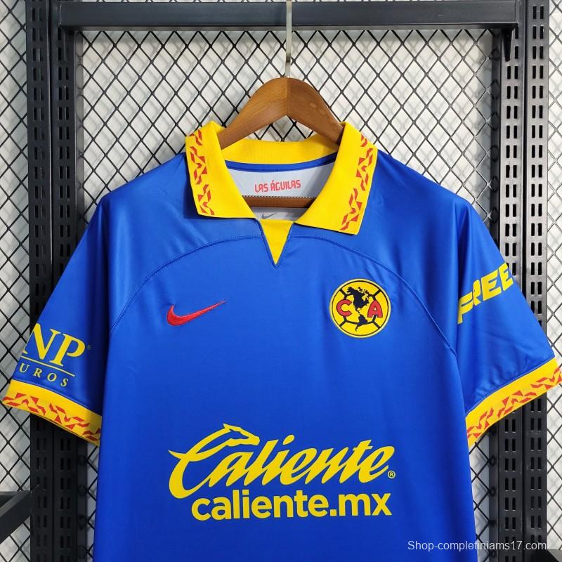 23-24 Club America Away Blue Soccer Jersey