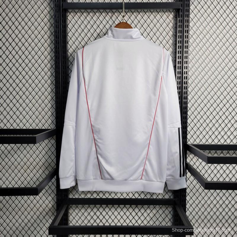 23-24 Sao Paulo White Full Zipper Training Jacket