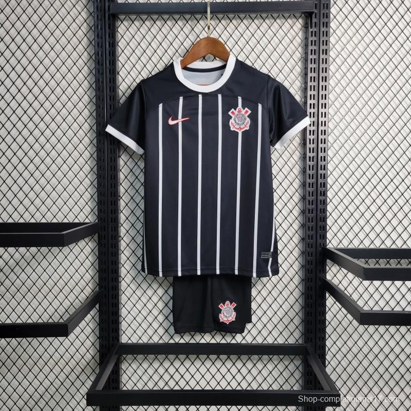 23-24 Kids Corinthians Away Black Jersey Size 16-28