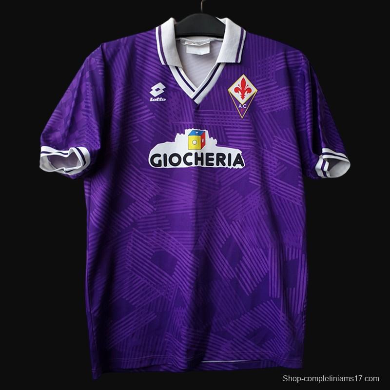 Retro 91/92 Fiorentina Home Jersey