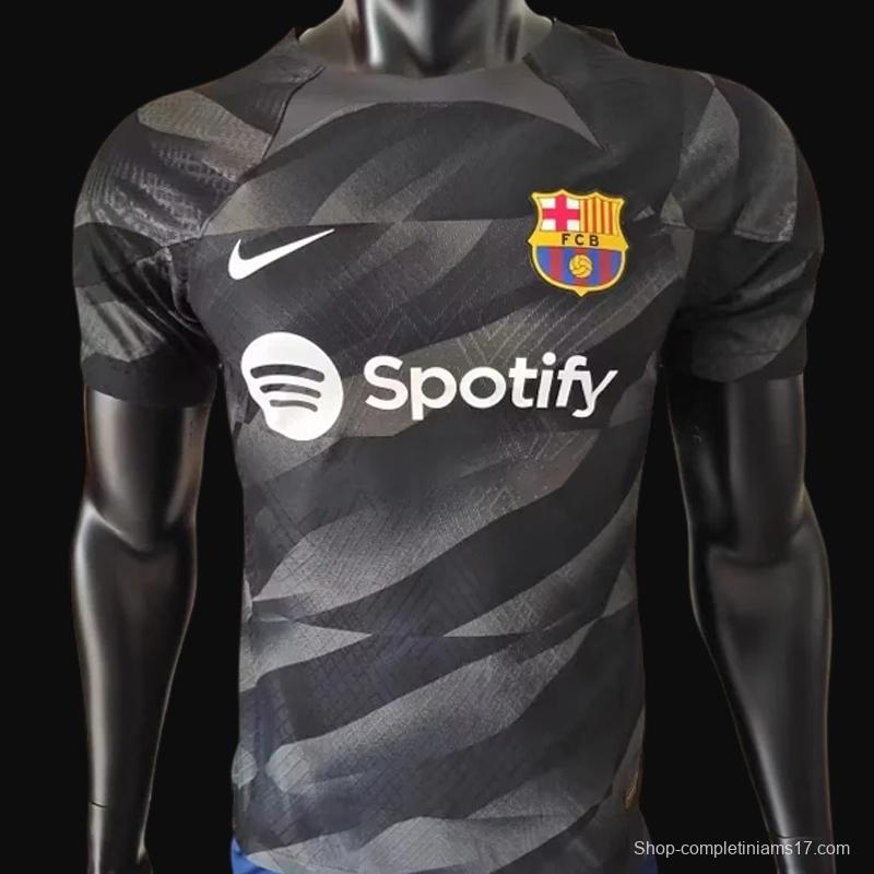 Player Version 23/24 Barcelona Black Goalkeeper Jersey