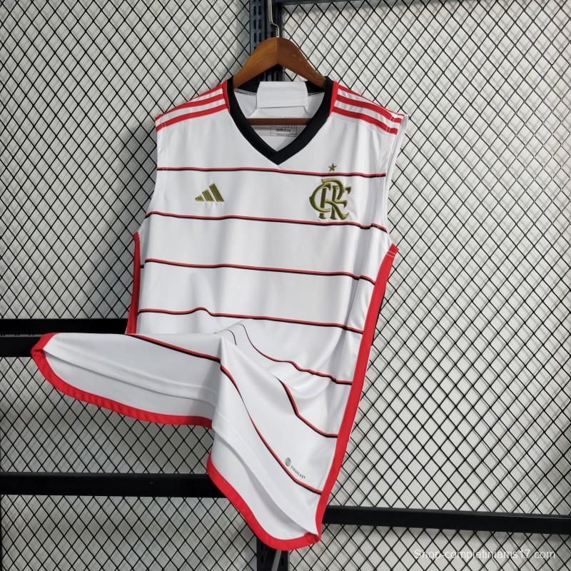 23-24 Flamengo White Away Vest Jersey