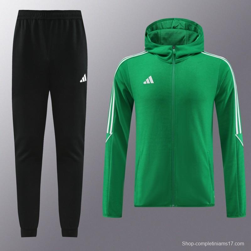 2023 Adidas Green Hoodie Full Zipper Jacket +Pants