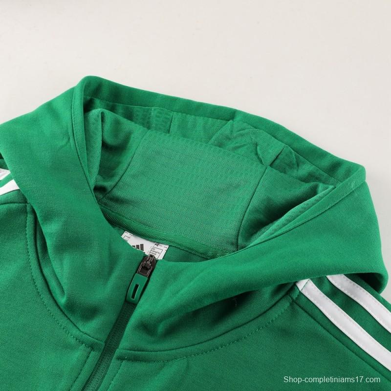 2023 Adidas Green Hoodie Full Zipper Jacket +Pants