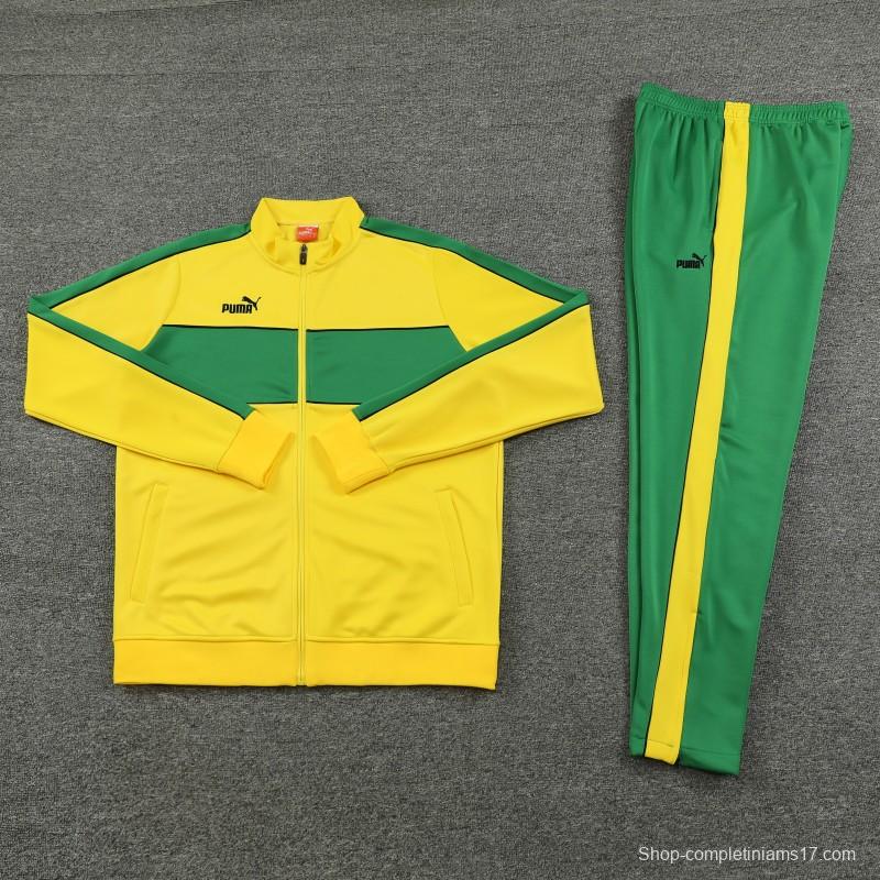 23/24 Puma Yellow Green Full Zipper Jacket+Pants