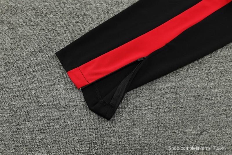 23/24 AC Milan Red Black Half Zipper Jacket+ Pants