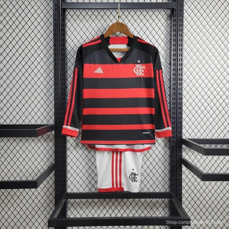 24/25 Kids Flamengo Home Long Sleeves Jersey