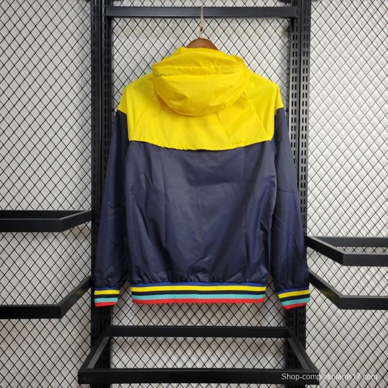 2024 Brazil Navy/Yellow Windbreaker