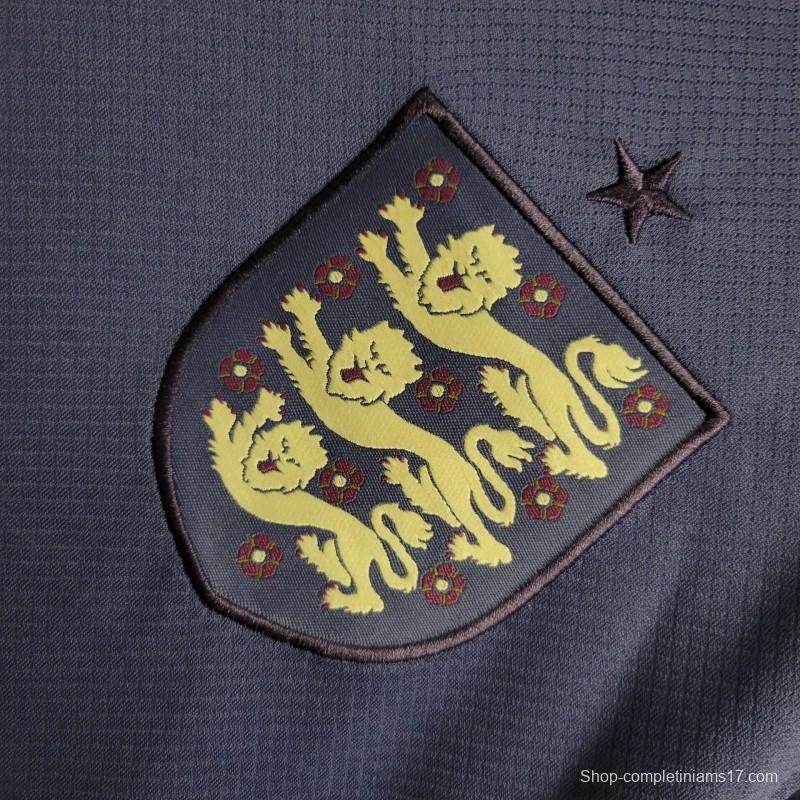 2024 England Away Navy Long Sleeve Jersey