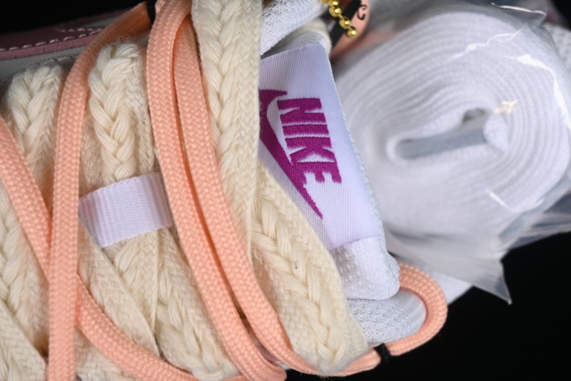 Nike Court Borough Low-Top Slip-Resistant Skate Shoes with Custom Rose Pink Hand-Painted Design - DQ5979-100